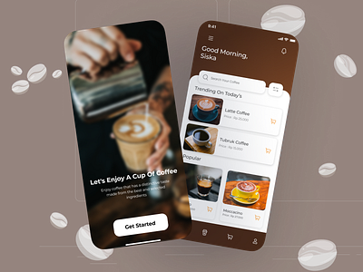 Order Coffee App app coffee graphic design ordering app prototype ui ux