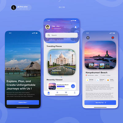Stunning Travel App UI Design Unveiled! 🗺️✨: App UI Inspiration appdesign design designer dribbble figma figmadesign graphic design inspiration travelapp ui uidesign uidesigner uiux uiuxdesign