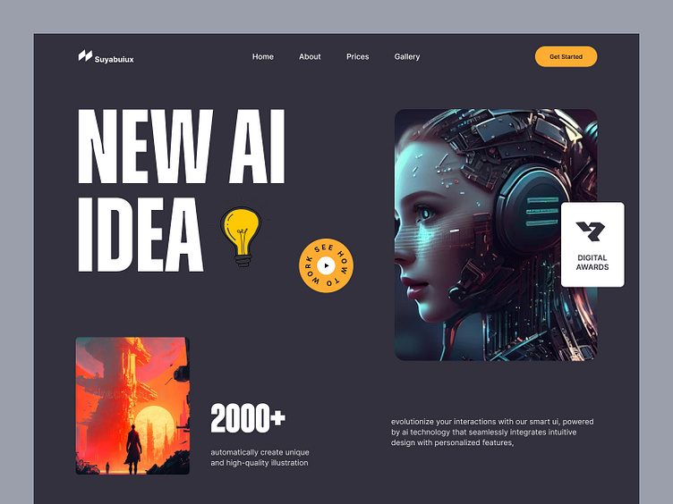 AI TOOLS WEB HERO SECTION by Suyab uiux on Dribbble