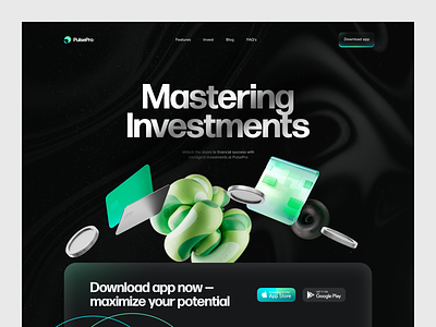 Investment Website Design design finance fintech interface investment landing page platform site ui ux web