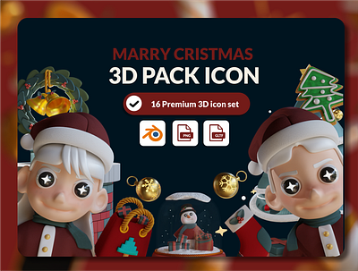 CHRISTMAS 3D ICON PACK 3d icon pack ui uiux