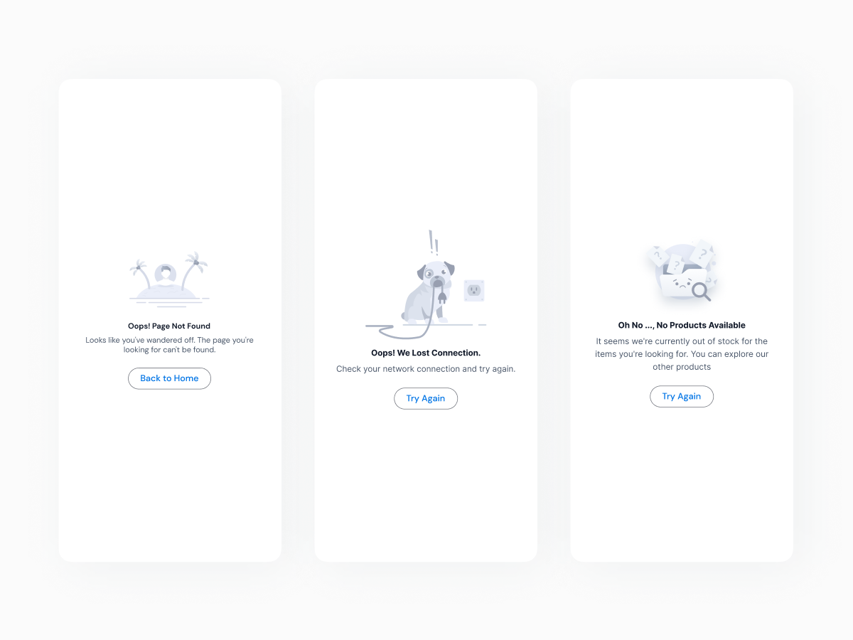 Empty State Design appdesign co workingspace design designsystem empty emptystate error errorstate illustration illustrator mobiledesign office officebooking ui uiux ux uxwriting
