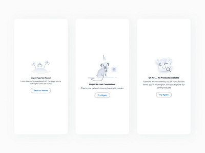 Empty State Design appdesign co workingspace design designsystem empty emptystate error errorstate illustration illustrator mobiledesign office officebooking ui uiux ux uxwriting