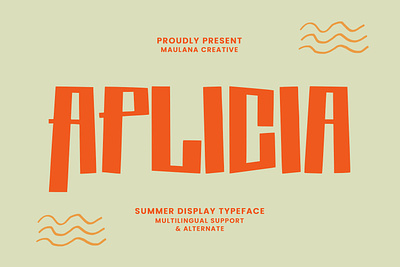 Aplicia Summer Display Typeface animation branding design font fonts graphic design logo nostalgic