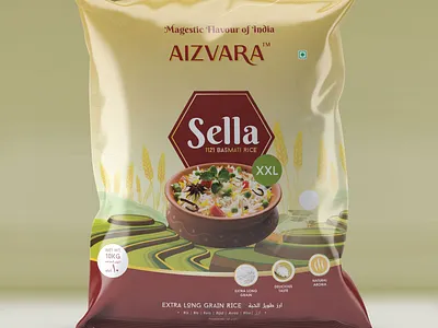 Aizvara Rice Packaging Design branding packaging design rice packaging