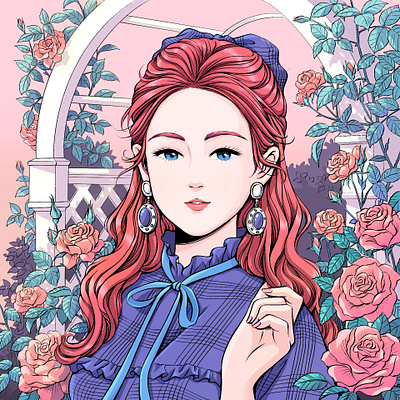 Roses animation graphic design