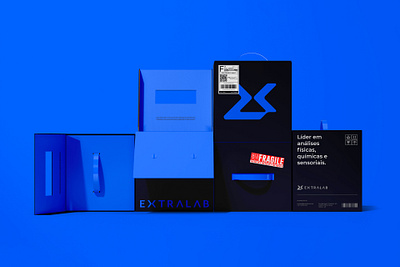 Extralab Brand identity 3d box branding design download free freebie graphic design identity logo mockup cloud mockupcloud mockups packaging