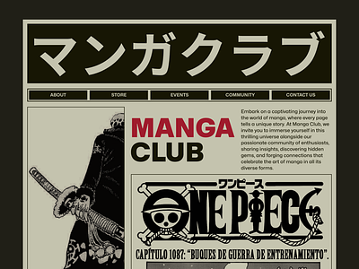 Manga Club landing page anime blog buy comic comic book community design e commerce japanese landing manga manga club online reading web read sell sketch ui ui design uiux website