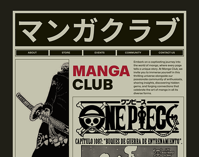 Manga Club landing page anime blog buy comic comic book community design e commerce japanese landing manga manga club online reading web read sell sketch ui ui design uiux website