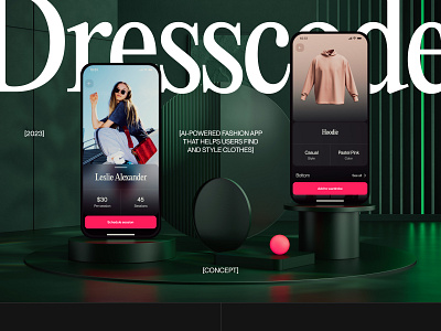 Dresscode | Mobile App 3d app cinema4d design dress illustration rozov ui visualisation wnbl