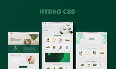 HYDRO CBD (Herbal Ecommerce website) ui ui design ui ux user interface web design website design
