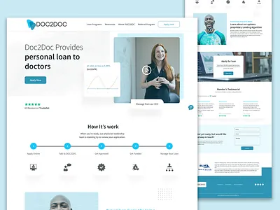 DOC2DOC Landing Page Design ui