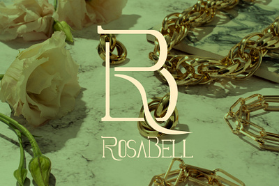 Rosabell jewellery Brand branding business card graphic design logo packing