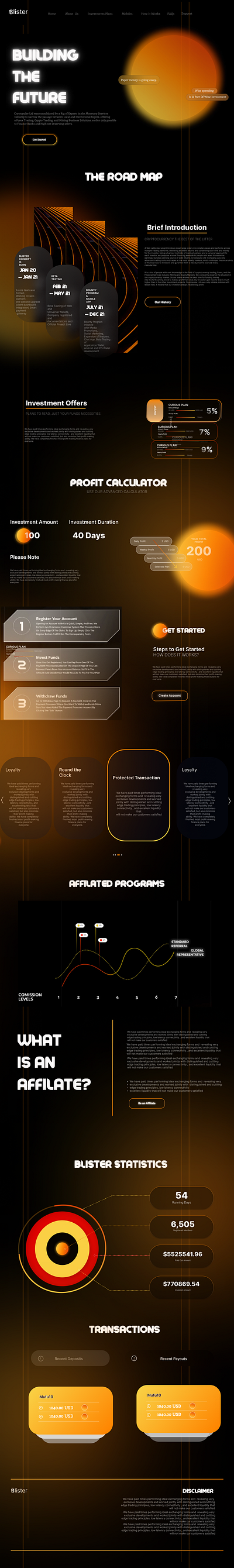 Blister - CryptoCurrency 3d animation branding graphic design logo motion graphics ui