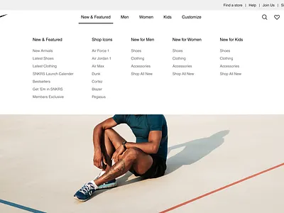 DailyUI 027 - Dropdown Menu 100daysofui dailyui dailyui challenge design dropdown menu figma nike ui web design