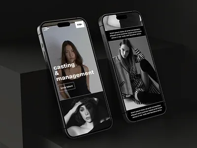 Model Agency - Web design agency fashion model ui ux web3