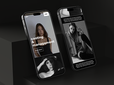 Model Agency - Web design agency fashion model ui ux web3