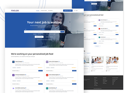 Job Finder Website Landing Page Design