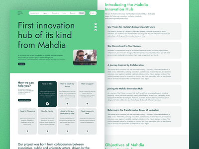 Mahdia Innovation Hub website design homepage hub innovation quetratech startup web web design website website design