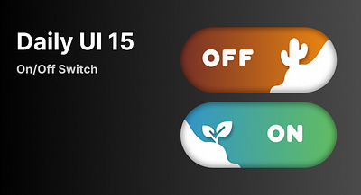 Daily UI #15 - On/Off Switch 3d animation branding dailyui graphic design logo motion graphics ui