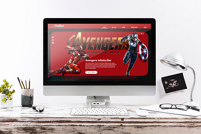 Marvel Avengers site design prototype ui web site web site design xd