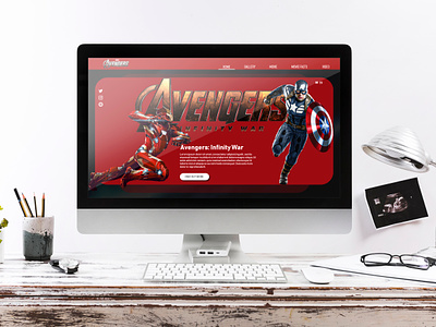 Marvel Avengers site design prototype ui web site web site design xd