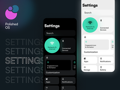 Settings Page - Polished OS graphic design ui