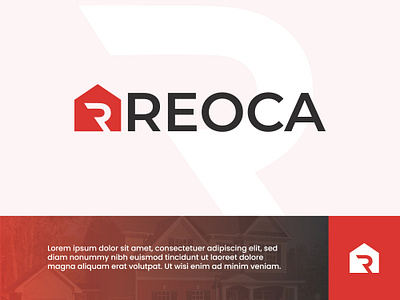 Reoca Real Estate Company Logo app brand identity brand identity design brand logo branding company logo design graphic design illustration logo real estate real estate logo typography vector