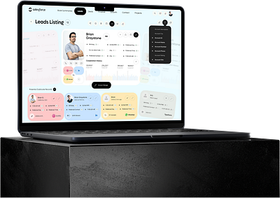 Salesforce CRM - Streamlined Leads Management Software app crm: design inspiration landing page minimal ui ux webdesign лого дизайн