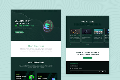 Website Redesign of Superteam Security design landing page uiux design user interface design web design website