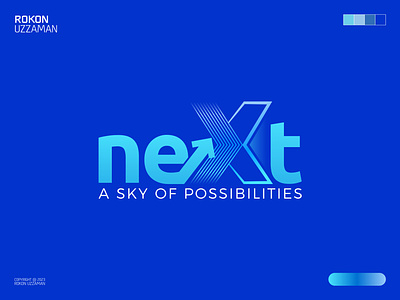 Next - Logo Design brand identity branding future logo letter logo level up logo design logo mark n letter logo next level next logo possibilities sky text logo x letter logo x logo