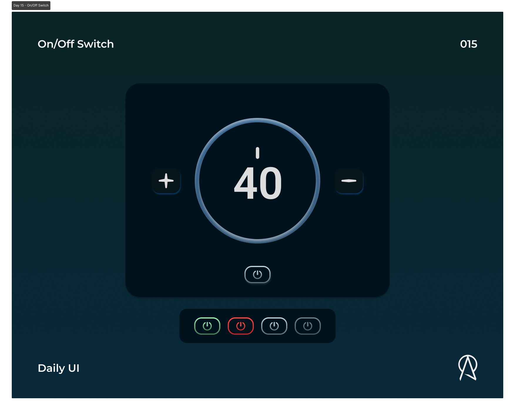 Daily UI - On/Off Switch app control design illustration minimal onoff power states switch typogaphy ui ui design uiux user experience user experience design user interface design uxdesign