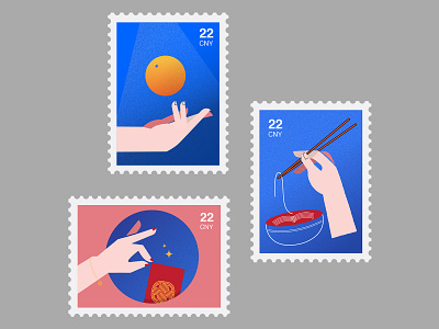 Stamps, stamps, stamps... illustration