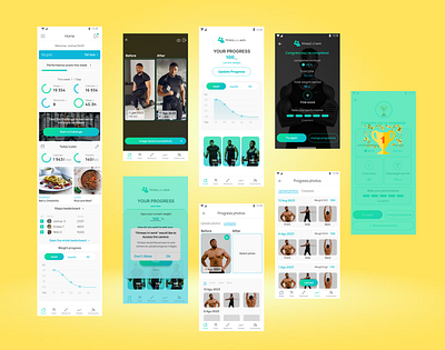Fitness and workout app (personal trainer ) 3d app application branding design fitness fittness graphic design personal trainer ui ux workoutplan