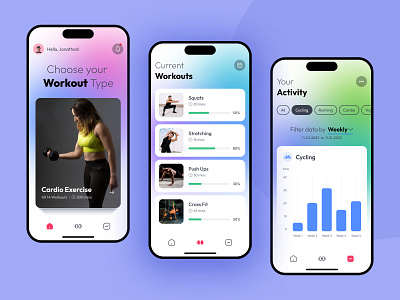 Fitness App fitness fitness app fitness ui fitness uiux mobile app mobile uiux training uiux workouts