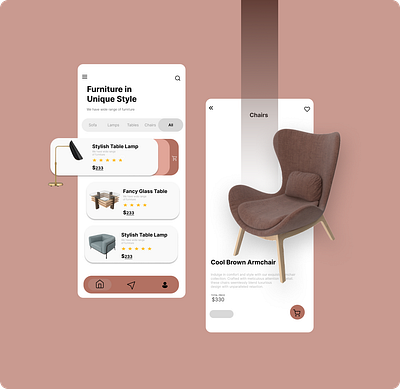 Furniture - Landing Page 3d animation branding graphic design logo motion graphics ui