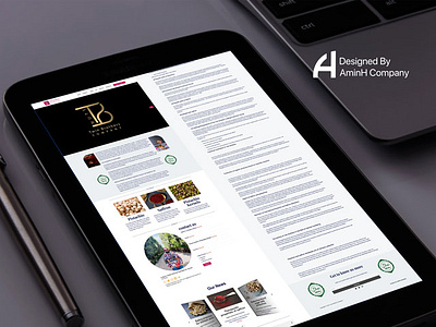 Web design for nuts company by Amin Hosseini graphic design landingpage webdesign websitdesign wordpress