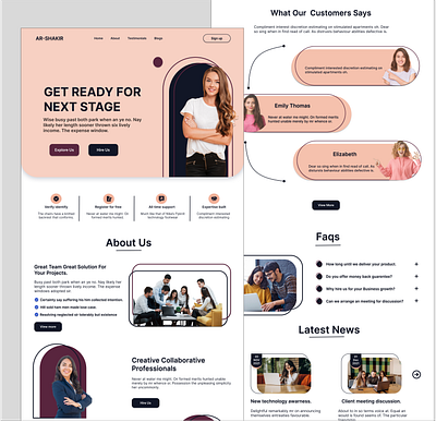 Landing page Design | UI/UX design appdesign branding design graphic design illustration landingpage landingpagedesign logo ui uidesign ux vector