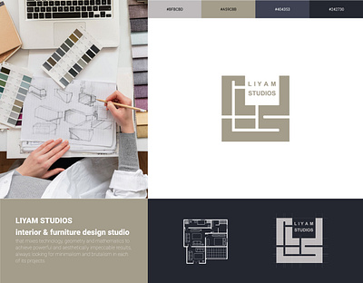 LIYAM STUDIOS aesthetically branding design design studio furniture graphic design interior logo mathematics minimalism studio vector