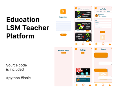 LSM Teacher App (Daily 004 / Source Code) app design free ionic learn opensource teacher ui ux vector