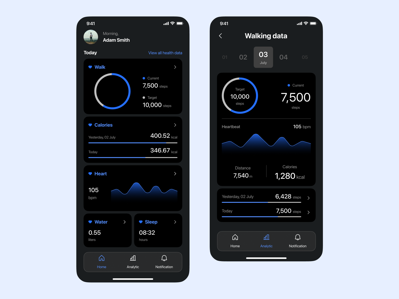 Health tracking app app design design graphic design ui uxui