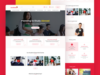 Canrelocate Education Website college website course landing page education education landing page ielts website online course school website study abroad ui ui design uiux university website design ux visa landing page visa website web design web ui design website design