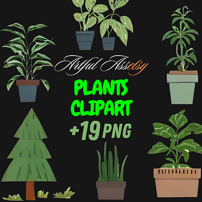 Plants Clipart clip art clipart clipart png design flower flowers graphic design greenery illustration leave leaves plant plants png rose roses