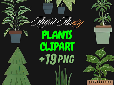 Plants Clipart clip art clipart clipart png design flower flowers graphic design greenery illustration leave leaves plant plants png rose roses