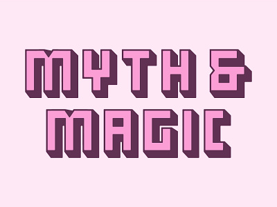 Saturday Type Club: Week 104 "Myth and Magic" 3d badge lock up logo magic middleground made mikey hayes myth pink san serif saturday type club stc type