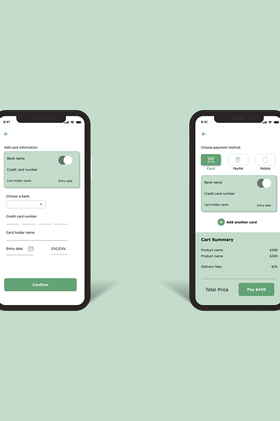 Payment methods UI inspo ui