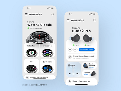 Galaxy wearable redesign app buds2 figma galaxy watch redesign samsung ui ux watch6 wearable