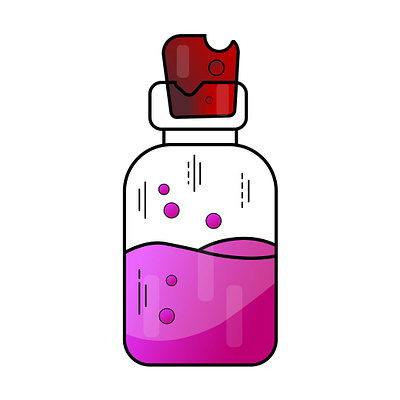 Simple bottle artwork cartton graphic design illustration