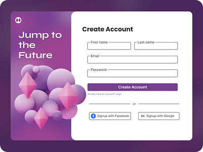 Sign Up page #DailyUI branding challenge dailyui design figma signup ui ux