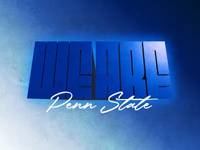 we are 3d college football design football graphic design hype ncaa penn penn state pennsylvania psu pump up sports tone setter vector we are